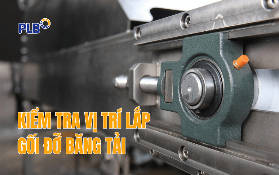 Chọn Gối Đỡ Cho Băng Tải: 5 Lỗi Thường Gặp Cần Tránh 5 Gối đỡ bắt bu lông trên khung thép băng tải với trục nằm ngang